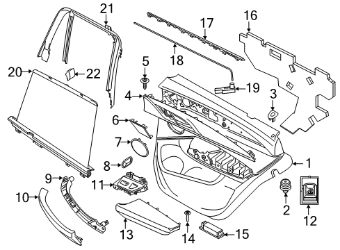 2022 BMW X3 TRIM DOOR ALUMINUM FINE-GRND Diagram for 51425B4C900