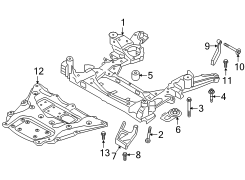 2025 BMW X5 M STRUCTURAL REINFORCEMENT PAN Diagram for 31108091162