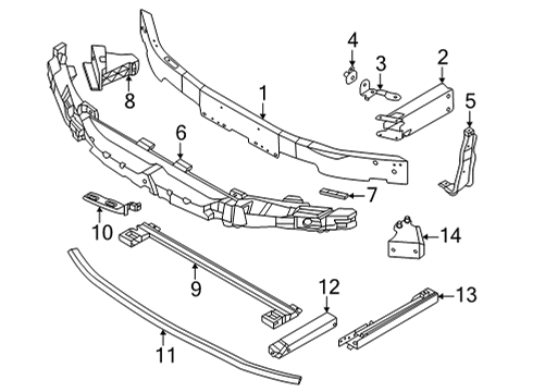 2021 BMW 228i xDrive Gran Coupe CRASH REINFORCEMENT, RIGHT Diagram for 51117490124