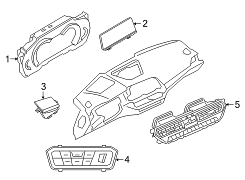 2021 BMW 330i Instrument Cluster Diagram for 62105A59652