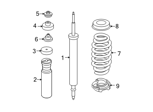 Rear Coil Spring Diagram for 33536767342