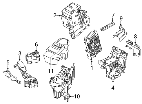 2021 BMW X4 B+ JUNCTION POINT, REAR Diagram for 61145A693D2