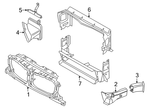 2023 BMW X4 Front Left Brake Air Duct Diagram for 51748082957