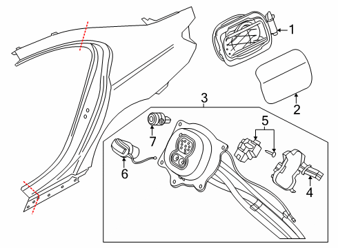 2025 BMW i5 Quarter Panel & Components Diagram 2