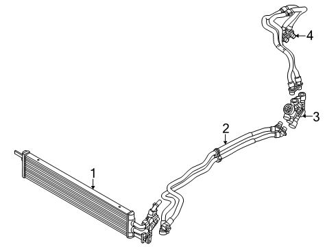 2025 BMW X3 Transmission Oil Cooler Line Diagram for 17228855080