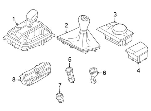 2025 BMW M4 GEARSHIFT LEVER KNOB Diagram for 25117885209
