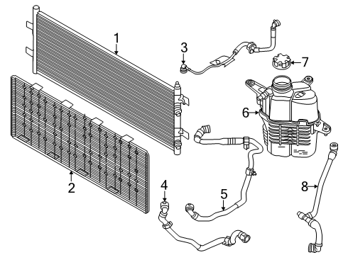 2025 BMW X2 Radiator & Components Diagram 2