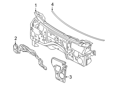 2021 BMW X5 SOUND INSULAT.DASH PANEL ENG Diagram for 51487446931