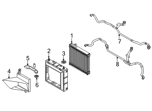 2021 BMW M5 Exterior Radiator Air Duct Diagram for 51748080574