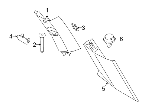 2022 BMW X7 Column D Cover Left Diagram for 51435A0DA57