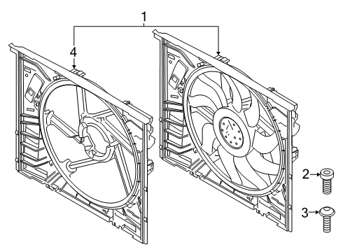 2022 BMW Z4 Cooling System, Radiator, Water Pump, Cooling Fan Diagram 2
