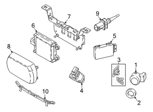2023 BMW X4 M WIRING HARNESS, FRONT END Diagram for 61125A20BE0
