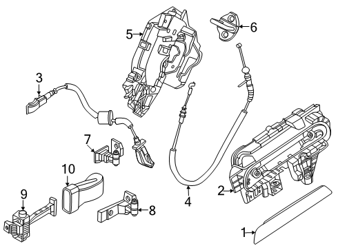 2025 BMW X2 BOWDEN CABLE, OUTSIDE DOOR H Diagram for 51225A30380