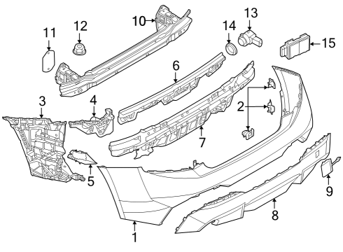2022 BMW 230i ULTRASONIC SENSOR, THUNDERNI Diagram for 66207927961