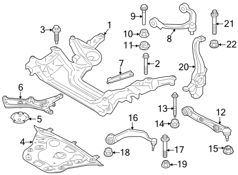 2024 BMW 760i xDrive STRUCTURAL REINFORCEMENT PAN Diagram for 31106897198
