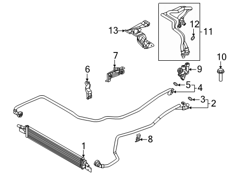 2025 BMW 430i Gran Coupe Transmission Oil Cooler Diagram for 17218852264