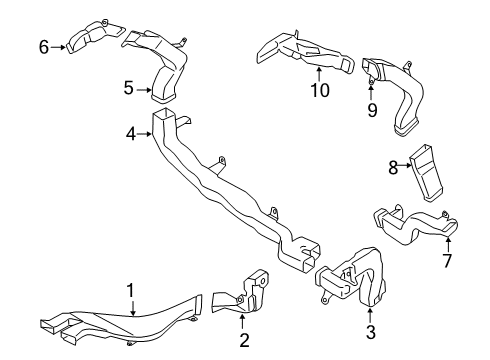 2022 BMW X7 COLD AIR DUCT LEFT Diagram for 64227466095