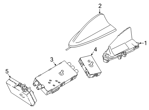 2023 BMW M5 RP HEAD UNIT HIGH 3 Diagram for 65125A8F4B3