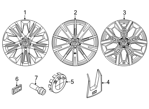 2025 BMW 550e xDrive Wheels & Trim Diagram 2