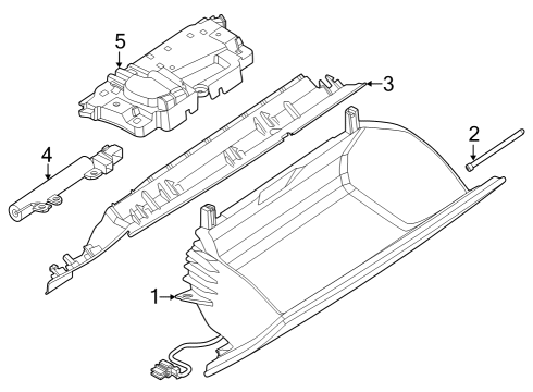 2025 BMW 740i FRAME GLOVE COMPARTMENT Diagram for 51165A09A60