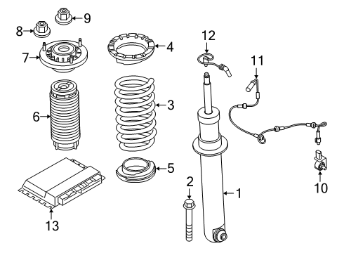 2021 BMW M5 Rear Coil Spring Diagram for 33537856981