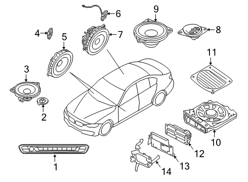 2022 BMW 330i xDrive AUDIO CONTROL UNIT, CANBERRA Diagram for 61315A47C54
