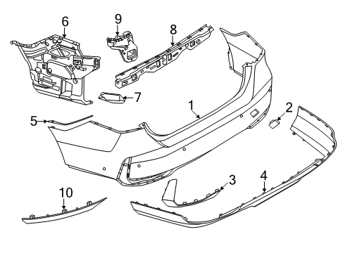 2024 BMW 530i xDrive REAR REFLECTOR REAR LEFT Diagram for 63145A016D1