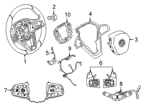 2021 BMW X6 M SWITCH MFL Diagram for 61315A3C110
