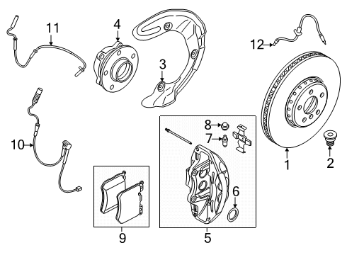 2025 BMW 228 xDrive Gran Coupe Caliper Housing Right Diagram for 34108876820