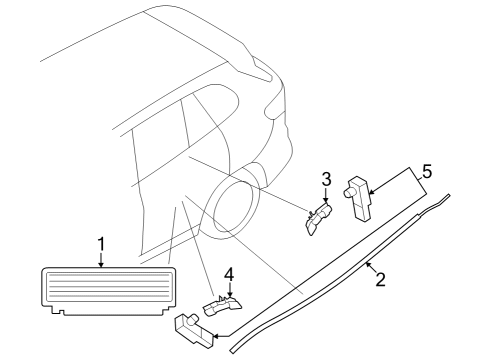 2024 BMW iX LED CONTOUR LIGHTING REAR RI Diagram for 63315A54F86