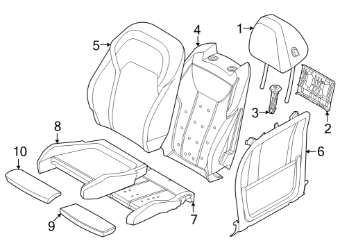 2023 BMW i4 CLOTH/LEATHER COVER SPORT BA Diagram for 52108094280