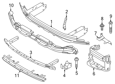 2024 BMW 530i xDrive IMPACT ABSORBER BOTTOM Diagram for 51115A02FB8