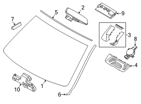 2025 BMW X6 MIRROR BASE COVER SET Diagram for 51165B5FFA2