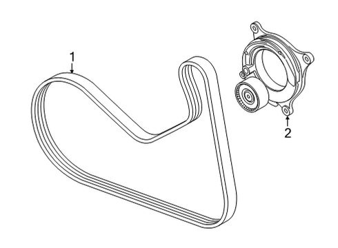 2024 BMW X6 M Ribbed V-Belt Diagram for 11289453610