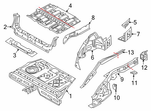 2024 BMW X2 EXTENSION FOR SIDEWALL, REAR Diagram for 41219635993