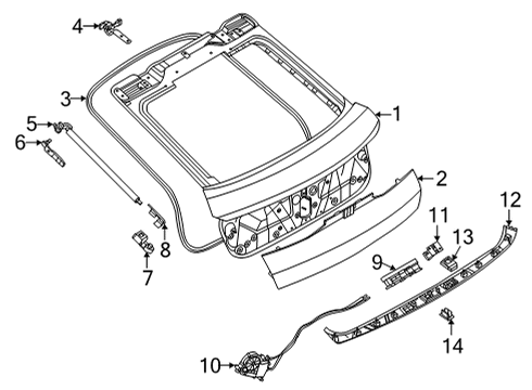 2025 BMW X6 DRIVE TAILGATE Diagram for 51245A058E0