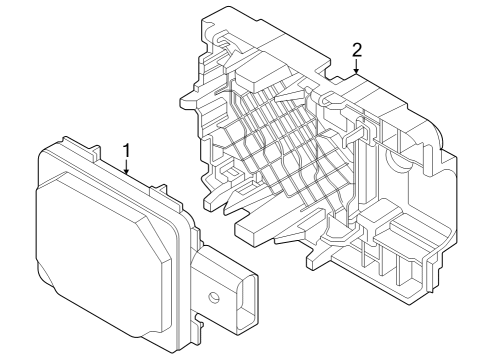 2022 BMW iX MOUNT FRONT RADAR SENSOR Diagram for 66316898296