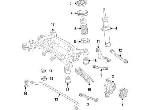 2024 BMW X6 M SPRING STRUT REAR LEFT VDC Diagram for 37105A45263