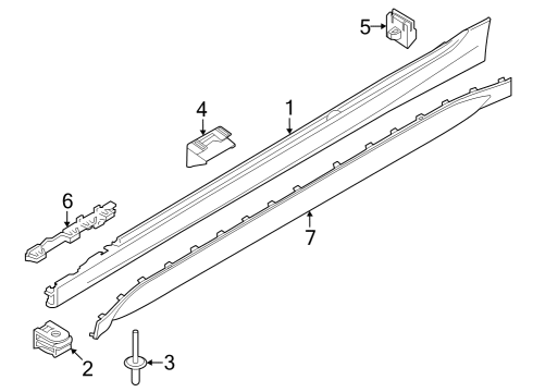 2021 BMW M3 SILL INSERT RIGHT Diagram for 51778084408