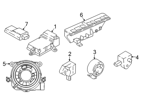 2021 BMW X6 M Control Unit Airbag Diagram for 65775B4AF44