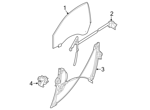 2025 BMW 430i xDrive Gran Coupe WINDOW LIFTER WITHOUT MOTOR Diagram for 51355A41AD1