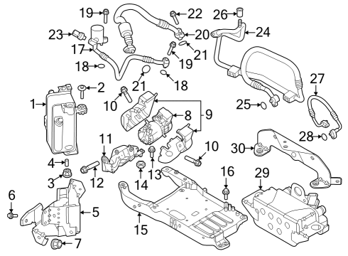2023 BMW iX ELECTRIC A/C COMPRESSOR Diagram for 64525B31E59