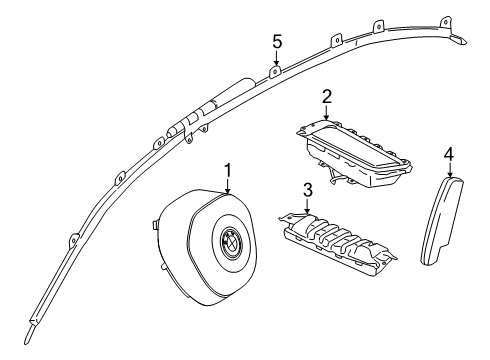 2025 BMW X3 AIRBAG UNIT DRIVER'S SIDE Diagram for 32305A169E2