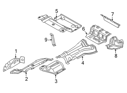 2022 BMW M4 HEAT SHIELD, SIDE, LEFT Diagram for 51488081183