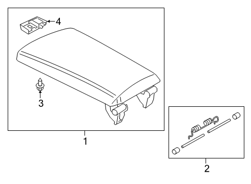 2021 BMW 330i BUFFER STOP F CENTER ARMREST Diagram for 51167911462