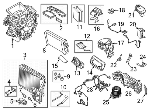 2021 BMW X6 M Evaporator Diagram for 64115B3A5E0