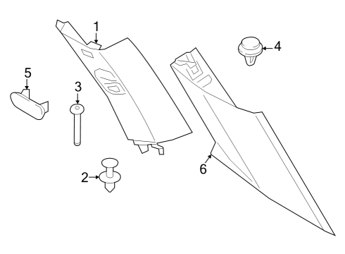 2022 BMW iX Column D Cover Left Diagram for 51435A9DD43