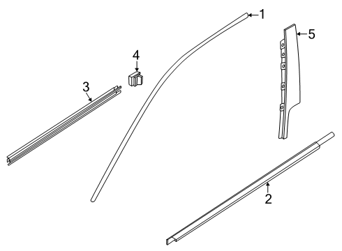 2025 BMW X2 WINDOW FRAME TRIM RIGHT FRON Diagram for 51335A2FC64