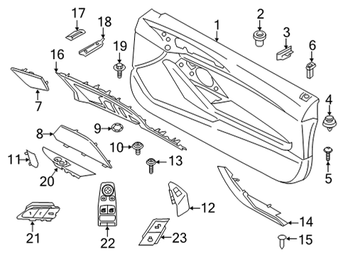 2021 BMW 840i Gran Coupe BUTTON, CENTRAL LOCKING SYST Diagram for 61315A95758