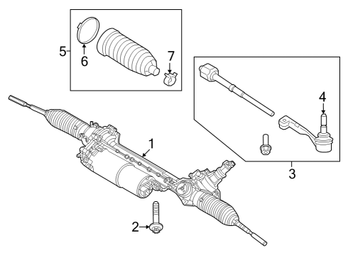 2023 BMW 430i xDrive Gran Coupe Electric Steering Gear Diagram for 32105B38FA5